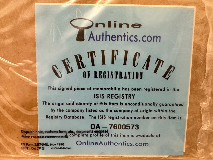 Autographed Muhammad Ali With Sonny Liston B&W Photograph With Certificate Of Authenticity By OnlineAuthentics.com 20' X 16' Framed 25.5 X 21.5 [Photo 8]