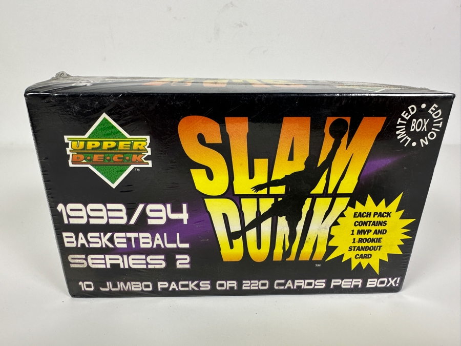Factory Sealed Upper Deck Limited Edition Box Set Slam Dunk 1993/94 NBA Basketball Cards Series 2 10 Jumbo Packs Or 220 Cards Per Box [Photo 4]