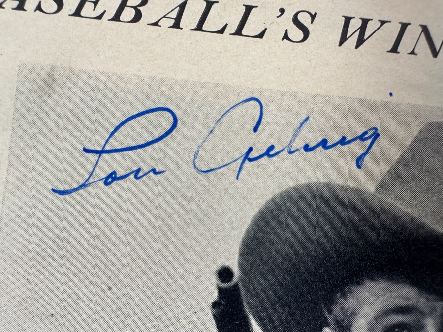 Autographed Lou Gehrig 1938 Life Magazine Page 10.5 X 14 [Photo 4]