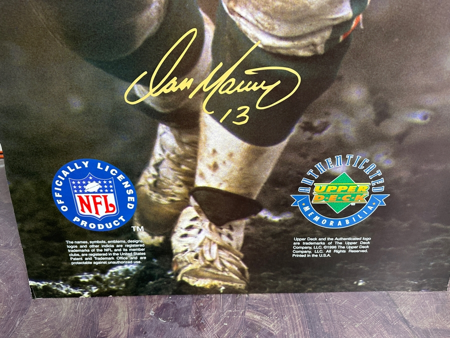 New In Box Vintage 1996 Upper Deck Life Size Dan Marino Miami Dolphins NFL Quarterback Cardboard Standee [Photo 5]