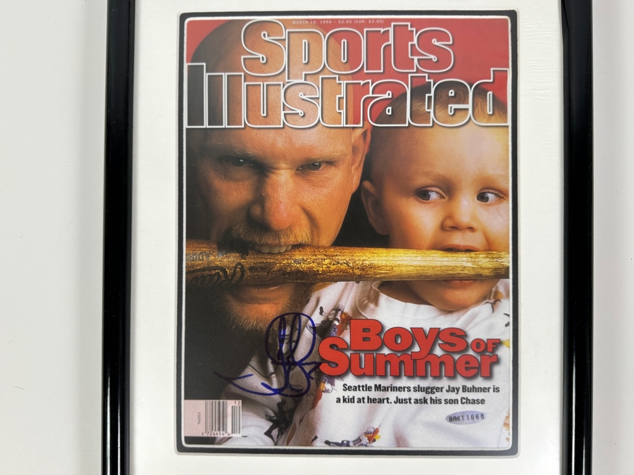 Upper Deck Authenticated Jay Buhner Autographed Seattle Mariners MLB Baseball Sports Illustrated Cover Framed 12 X 15 [Photo 2]