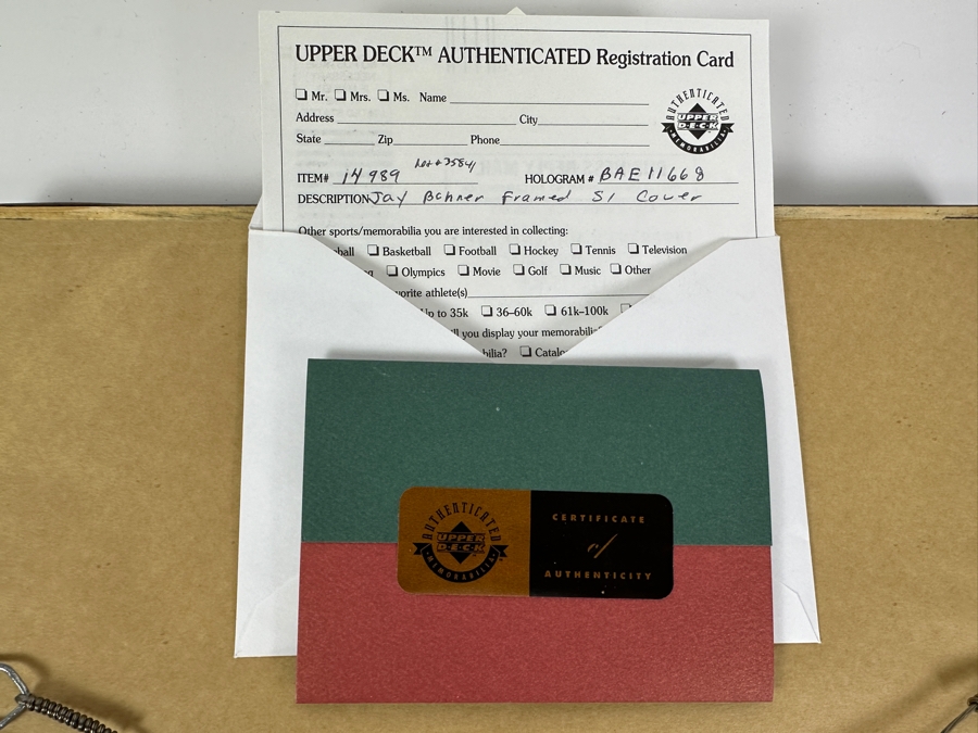 Upper Deck Authenticated Jay Buhner Autographed Seattle Mariners MLB Baseball Sports Illustrated Cover Framed 12 X 15 [Photo 4]