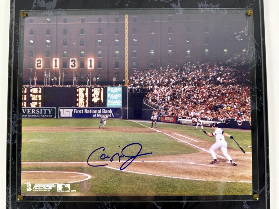Cal Ripken, Jr. Autographed Color Photo 2,131 Consecutive Games September 6, 1995 Limited Edition Plaque 171 Of 950 With Certificate Of Authenticity From Ken Goldin 12 X 15 [Photo 2]