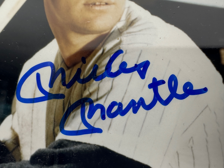 Mickey Mantle Autographed Color Photo Plaque Officially Licensed MLB By My Favorite Players 8 X 6 [Photo 4]