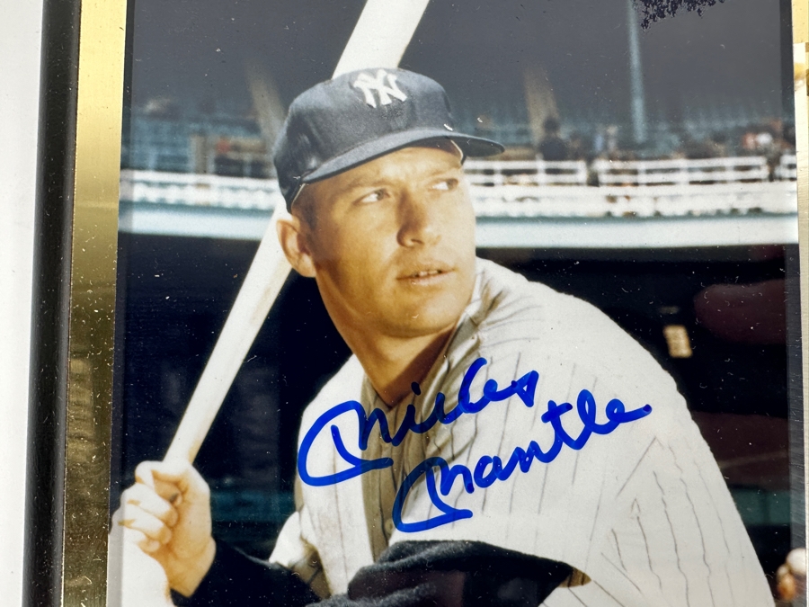 Mickey Mantle Autographed Color Photo Plaque Officially Licensed MLB By My Favorite Players 8 X 6 [Photo 3]