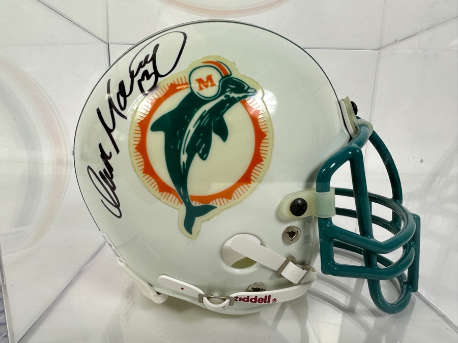 Dan Marino Autographed Mini Footbal Helmet #13 In Acrylic Display Case 7.5W X 5.5D X 5.5H [Photo 2]
