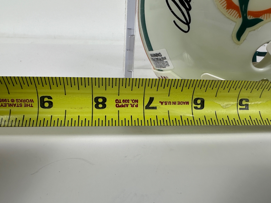 Dan Marino Autographed Mini Footbal Helmet #13 In Acrylic Display Case 7.5W X 5.5D X 5.5H [Photo 9]