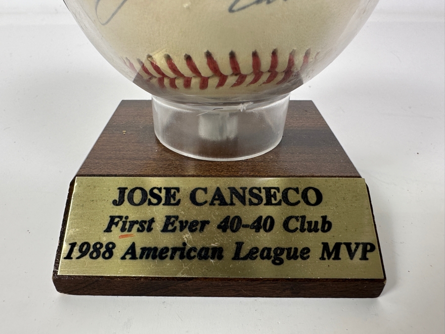 Jose Canseco Autographed MLB Baseball First Ever 40-40 Club 1988 American League MVP [Photo 5]