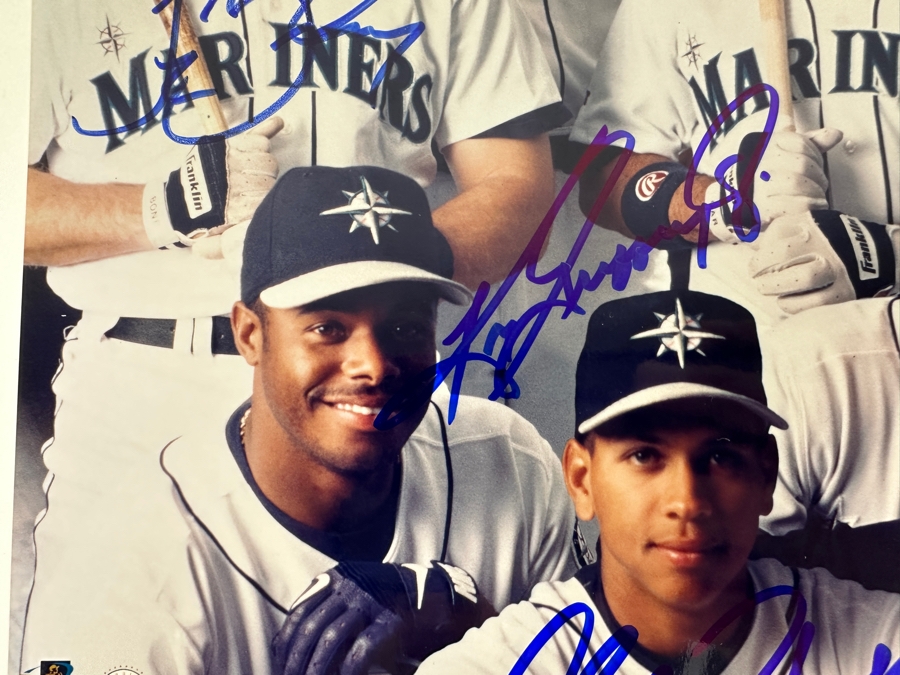 Seattle Mariners 8 X 10 Color Photo Signed By Ken Griffey Jr., Alex Rodriguez & Jay Buhner [Photo 4]