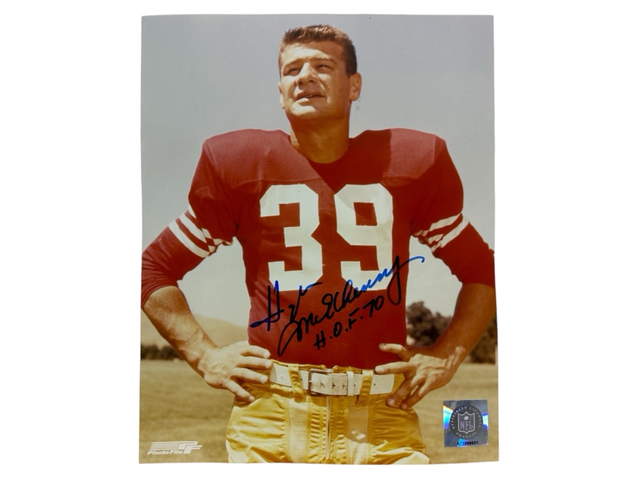 Hugh McElhenny H.O.F. Signed 8 X 10 Color Photo NFL San Francisco 49ers NFL Officially Licensed Product [Photo 1]