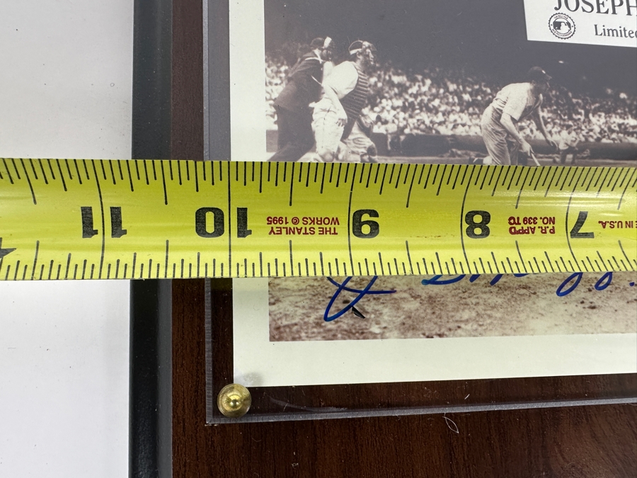 Joe DiMaggio Autographed 8 X 10 Photo Collage Limited Edition 1729 Of 1941 With C.O.A. From Score Board Paul Goldin 12 X 15 [Photo 7]