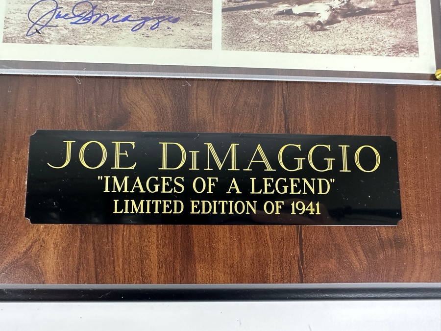 Joe DiMaggio Autographed 8 X 10 Photo Collage Limited Edition 1729 Of 1941 With C.O.A. From Score Board Paul Goldin 12 X 15 [Photo 5]