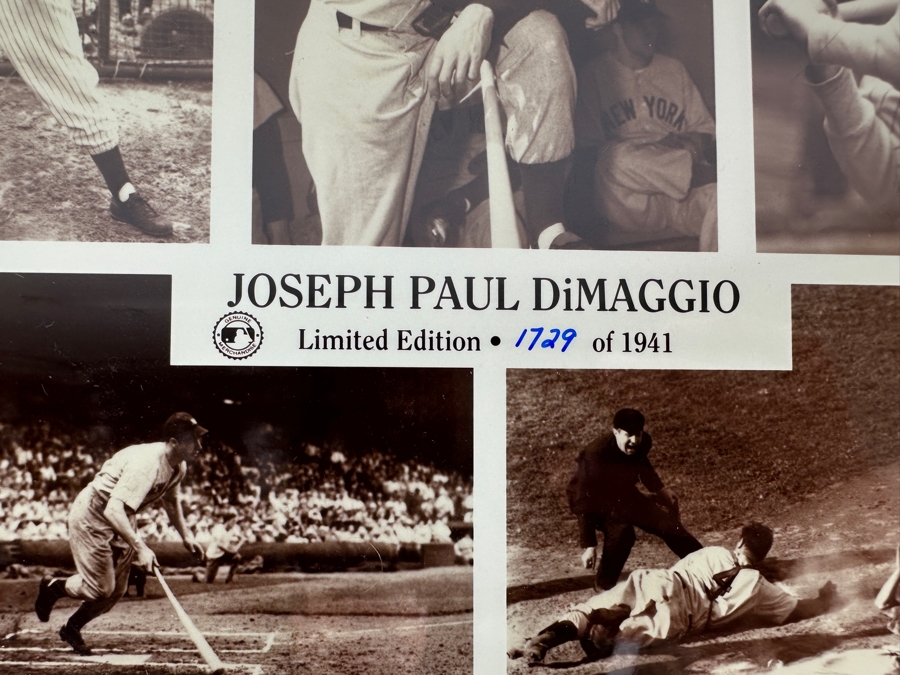 Joe DiMaggio Autographed 8 X 10 Photo Collage Limited Edition 1729 Of 1941 With C.O.A. From Score Board Paul Goldin 12 X 15 [Photo 4]