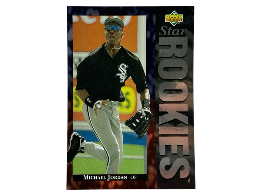 Limited Edition 1995 Upper Deck Oversized Michael Jordan Chicago White Sox Rookie MLB Baseball Card Numbered 41,593 Of 45,000 [Photo 1]