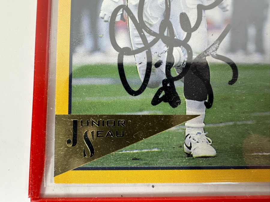Junior Seau Signed NFL San Diego Chargers Football Card 1994 Classic Games, Inc. [Photo 3]
