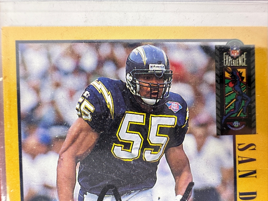 Junior Seau Signed NFL San Diego Chargers Football Card 1994 Classic Games, Inc. [Photo 4]