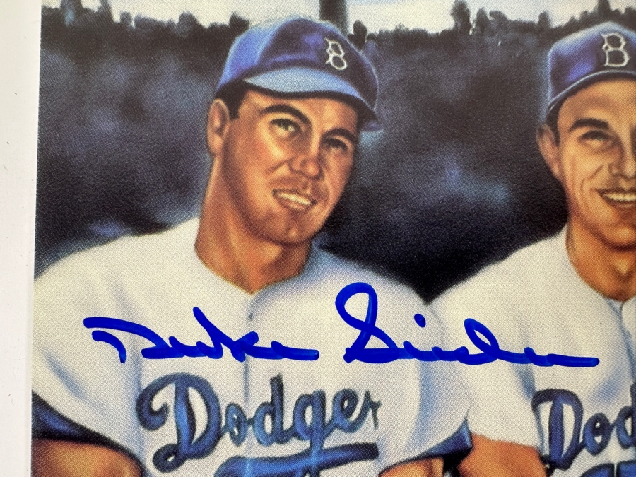 Los Angeles Dodgers Print Autographed By Pee Wee Reese And Duke Snider 10 X 8 [Photo 3]