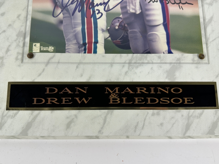 Dan Marino & Drew Bledsoe Autographed 8 X 10 Color Photo [Photo 8]