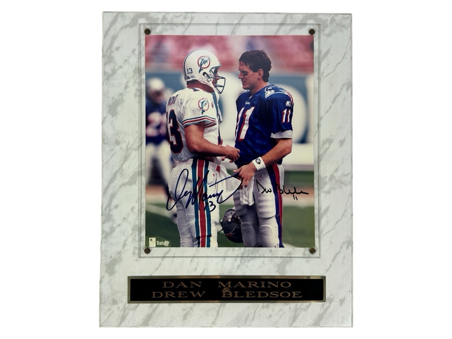 Dan Marino & Drew Bledsoe Autographed 8 X 10 Color Photo [Photo 1]