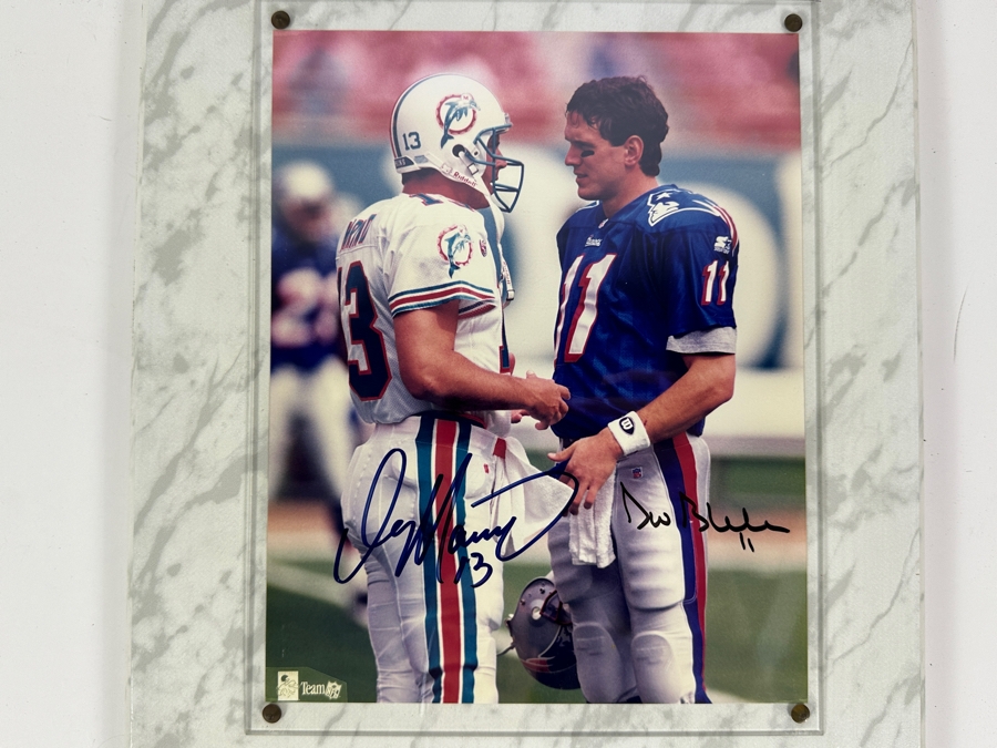 Dan Marino & Drew Bledsoe Autographed 8 X 10 Color Photo [Photo 3]