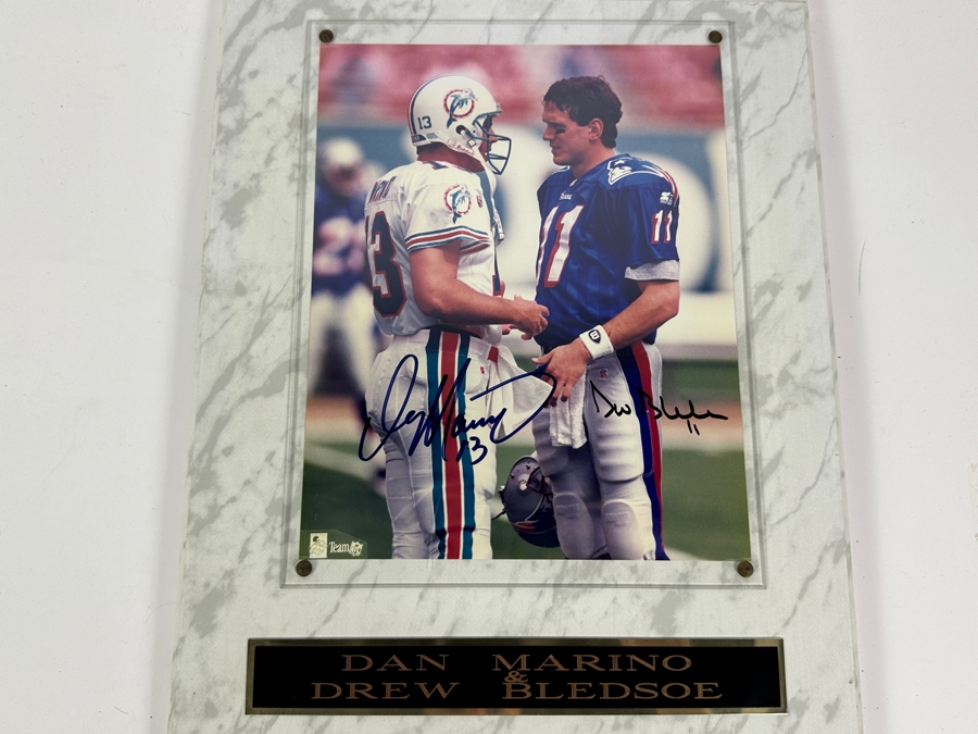 Dan Marino & Drew Bledsoe Autographed 8 X 10 Color Photo [Photo 2]