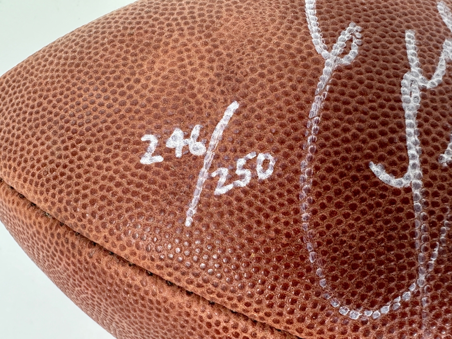 Eddie George Autographed NFL Football Limited Edition Numbered 246 Of 250 With C.O.A. From Ken Goldin The Score Board [Photo 2]