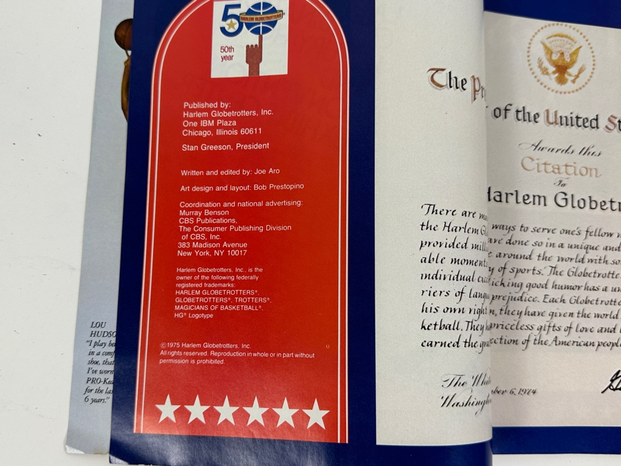 Vintage 1976 Harlem Globetrotters 50th Anniversary Issue Program [Photo 2]