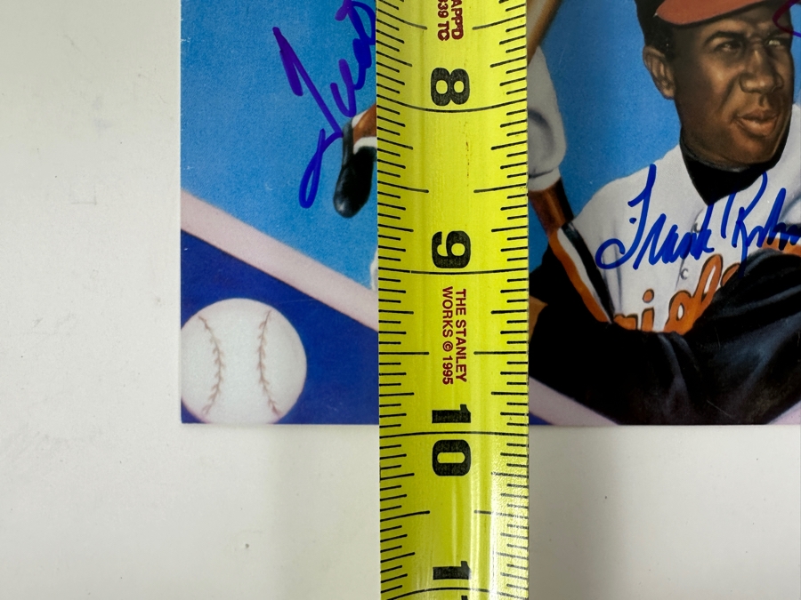 MLB Baseball Robert Stephen Simon Print Autographed By Ted Williams, Frank Robinson, Mickey Mantle & Carl Yastrzemski 8 X 10 [Photo 10]