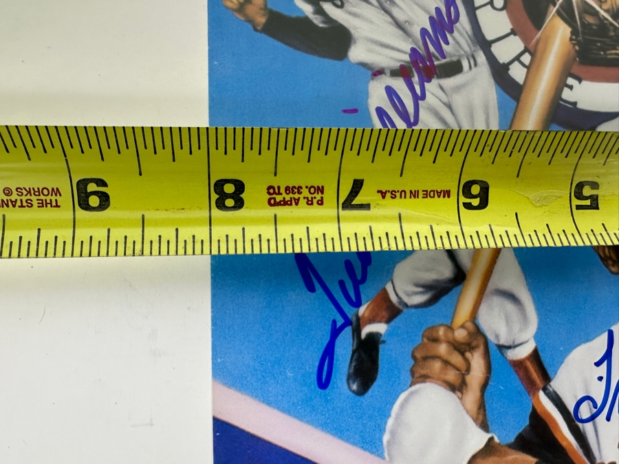 MLB Baseball Robert Stephen Simon Print Autographed By Ted Williams, Frank Robinson, Mickey Mantle & Carl Yastrzemski 8 X 10 [Photo 9]