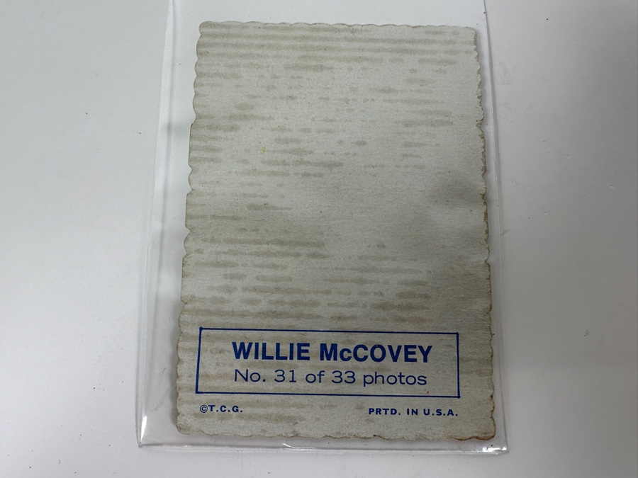 Vintage Willie McCovey TCG Topps Deckle Edge No. 31 Of 33 Photo Baseball Card [Photo 3]