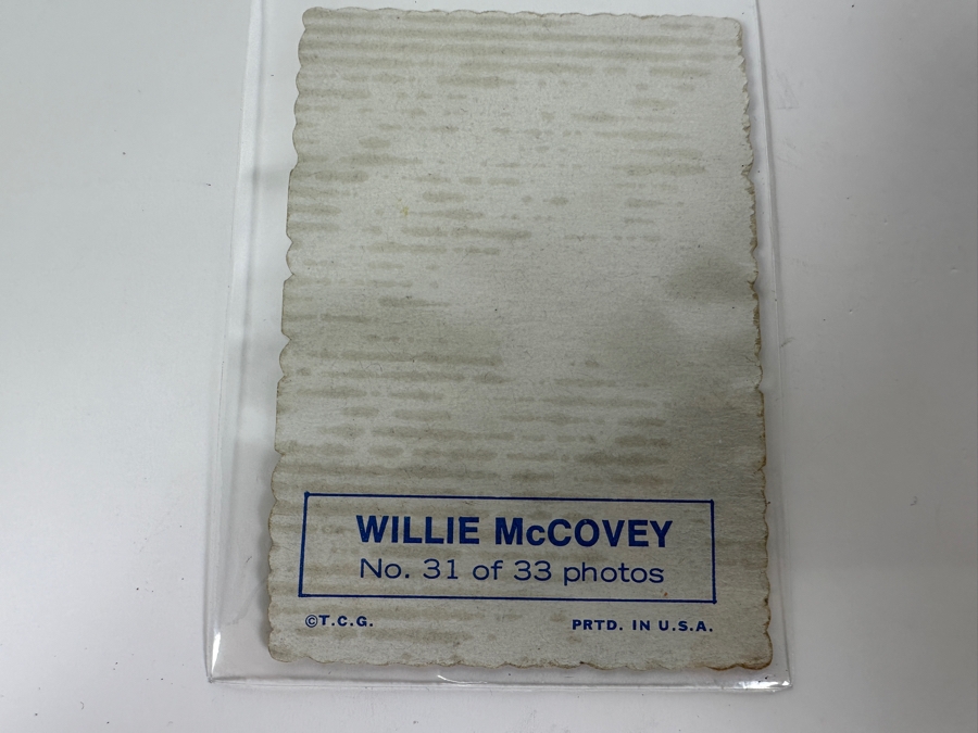 Vintage Willie McCovey TCG Topps Deckle Edge No. 31 Of 33 Photo Baseball Card [Photo 2]