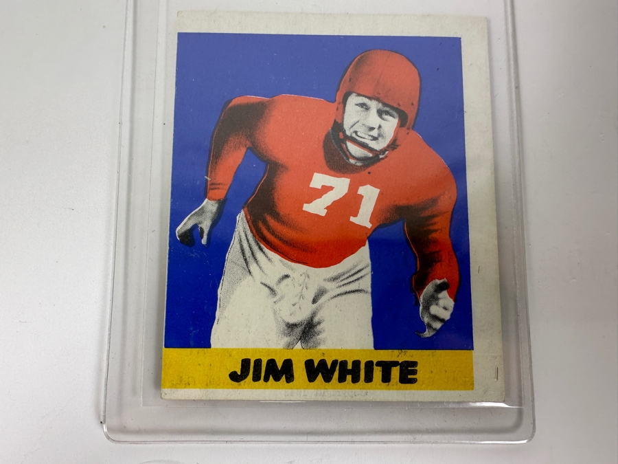 1948 Leaf Gum Co. #45 Jim White New York Giants Football Card [Photo 1]