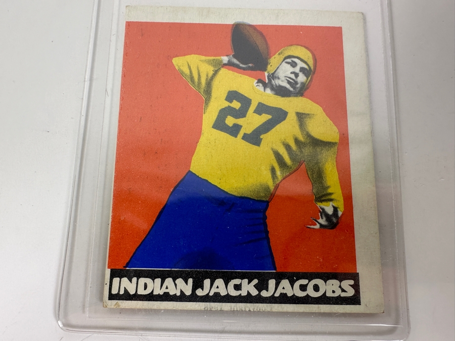1948 Leaf Gum Co. #46 Jack (Indian) Jacobs Green Bay Packers Football Card [Photo 1]