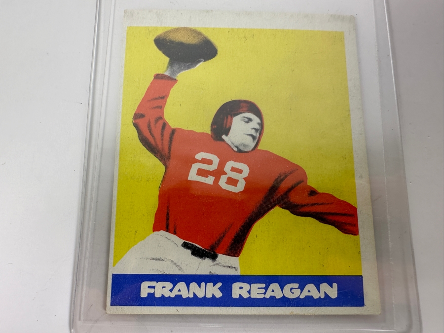 1948 Leaf Gum Co. #48 Frank Reagan New York Giants Football Card [Photo 1]