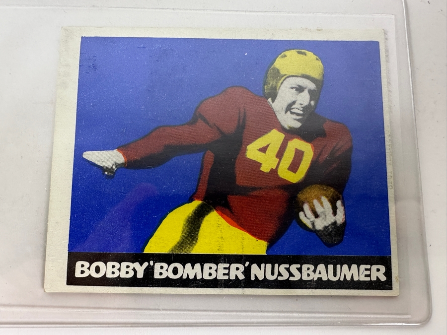1948 Leaf Gum Co. #43 Bobby Nussbaumer (Bomber) Washington Redskins Football Card [Photo 1]