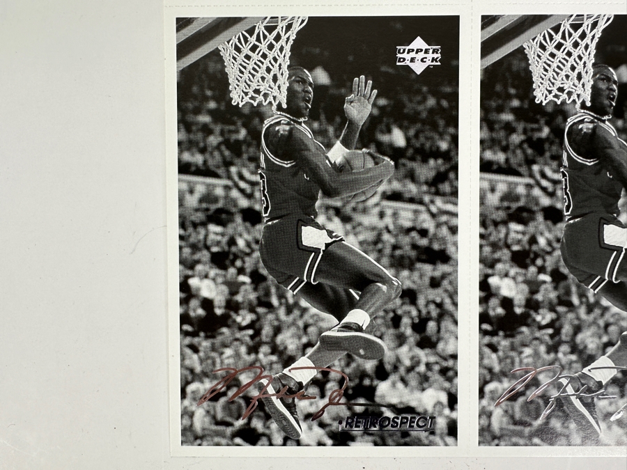 Upper Deck Michael Jordan Uncut B&W Postcards MJR4 Set Of Four 1998 First-Ever Slam Dunk Contest [Photo 2]