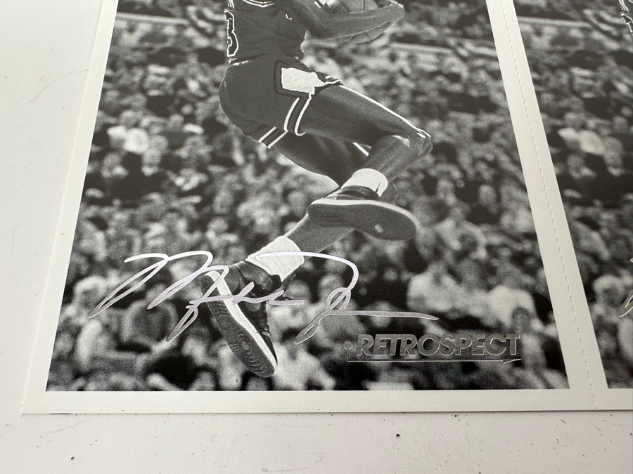 Upper Deck Michael Jordan Uncut B&W Postcards MJR4 Set Of Four 1998 First-Ever Slam Dunk Contest [Photo 3]