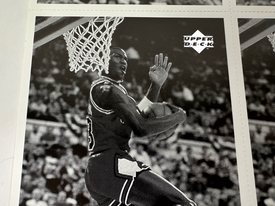 Upper Deck Michael Jordan Uncut B&W Postcards MJR4 Set Of Four 1998 First-Ever Slam Dunk Contest [Photo 4]