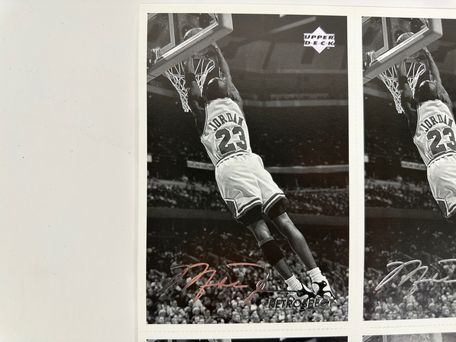 Upper Deck Michael Jordan Uncut B&W Postcards MJR5 Set Of Four 1998 [Photo 2]
