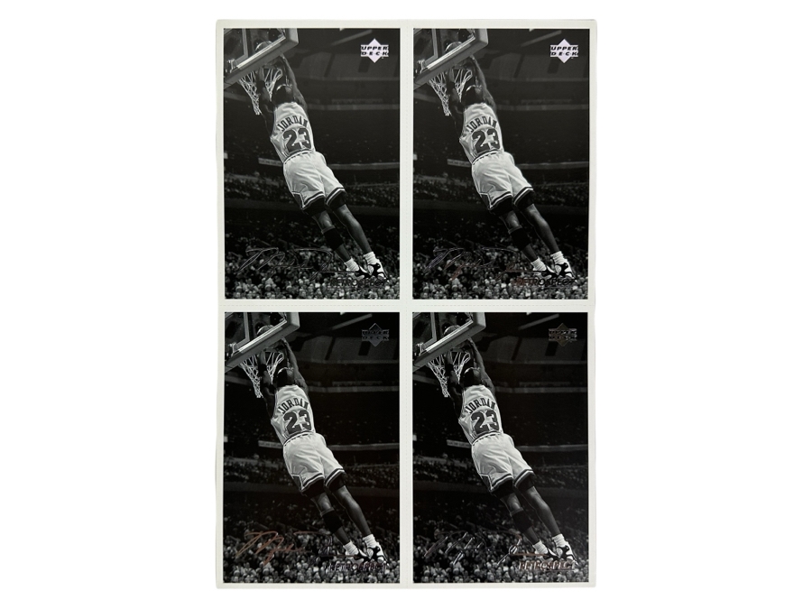 Upper Deck Michael Jordan Uncut B&W Postcards MJR5 Set Of Four 1998 [Photo 1]