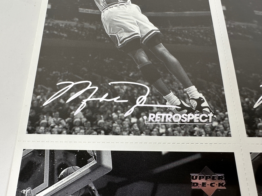 Upper Deck Michael Jordan Uncut B&W Postcards MJR5 Set Of Four 1998 [Photo 3]