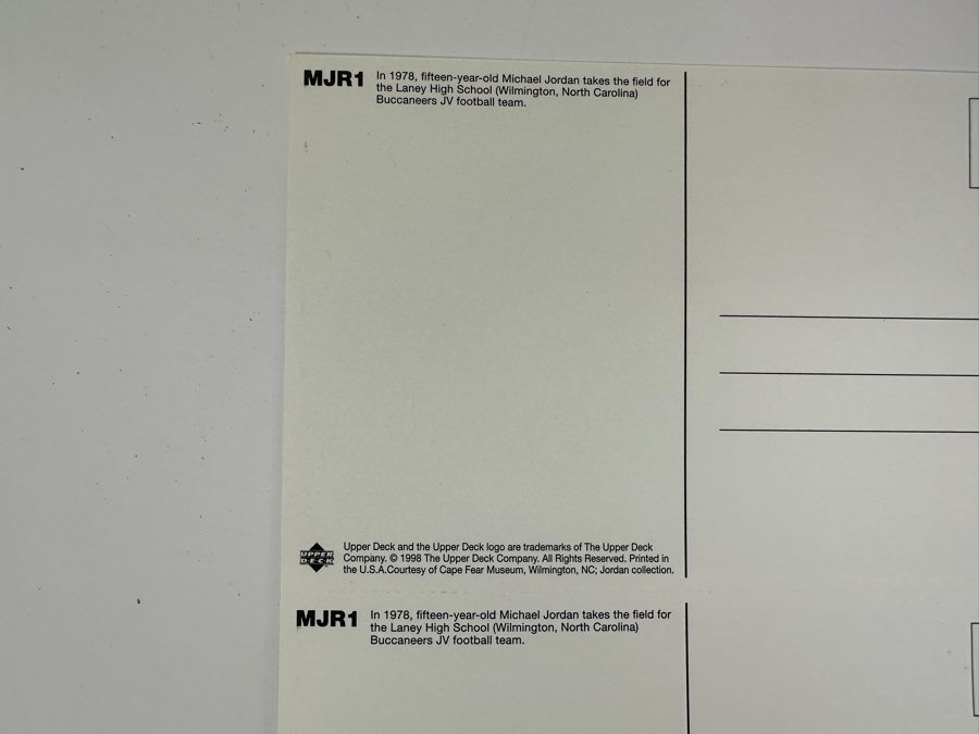 Upper Deck Michael Jordan Uncut B&W Postcards MJR1 Set Of Four 1998 [Photo 4]