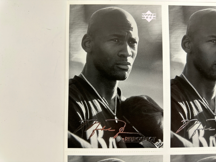 Upper Deck Michael Jordan Uncut B&W Postcards MJR3 Set Of Four 1998 [Photo 2]