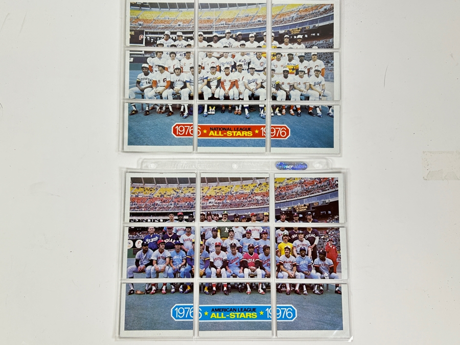 1977 Topps Baseball Cards 1976 National League And American League All-Stars MLB 18 Cards