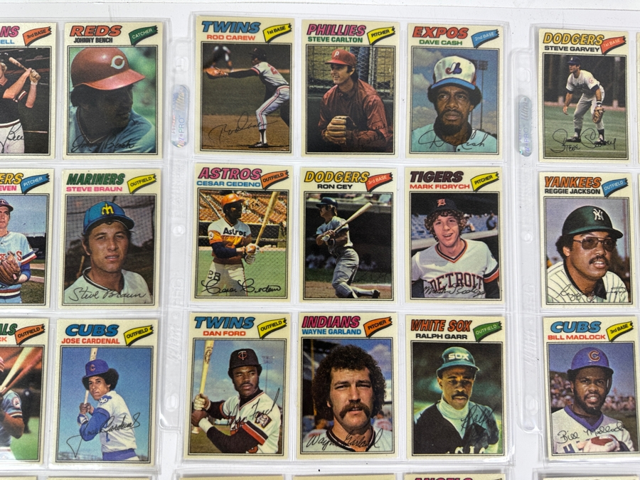 Vintage 1977 Topps Chewing Gum MLB Baseball Stickers 54 Total [Photo 6]