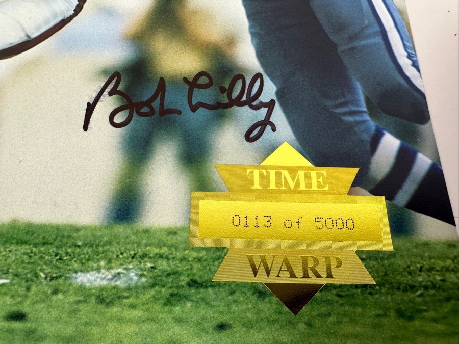 Bob Lilly Autographed Limited Edition Giant Time Warp Card #40 With COA Collector's Edge Of Tennessee 8 X 10 [Photo 2]