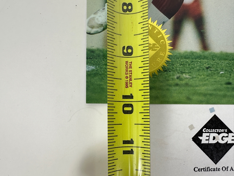 Bob Lilly Autographed Limited Edition Giant Time Warp Card #40 With COA Collector's Edge Of Tennessee 8 X 10 [Photo 7]