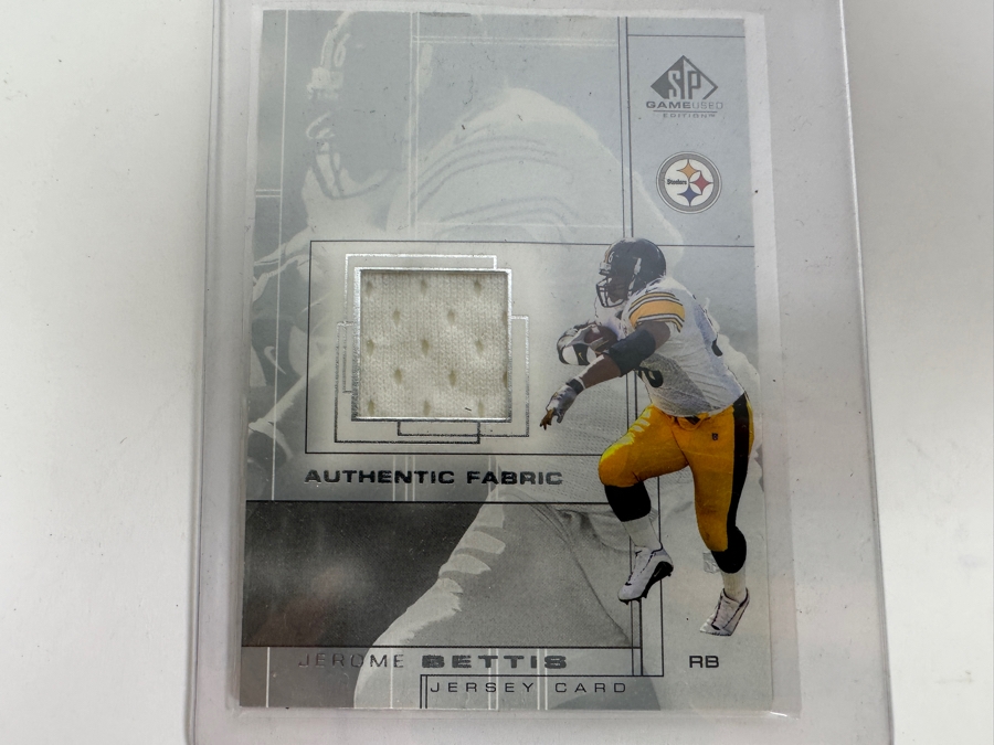 Upper Deck SP 2001 Jerome Bettis Pittsburgh Steelers Game-Used Jersey Football Card