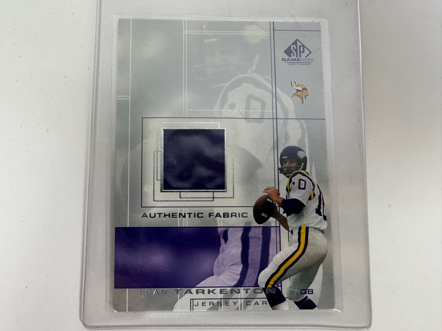 Upper Deck SP 2001 Fran Tarkenton Minnesota Vikings Game-Used Jersey Football Card [Photo 1]