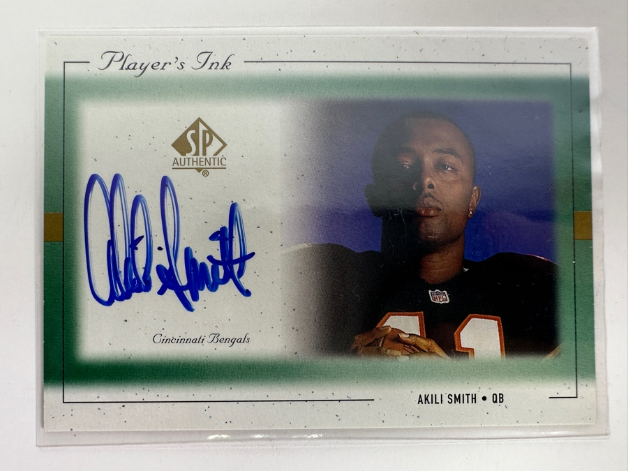 Upper Deck SP 1999 Akili Smith Autographed Cincinnati Bengals Football Card [Photo 1]